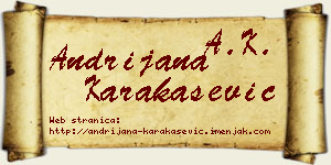 Andrijana Karakašević vizit kartica